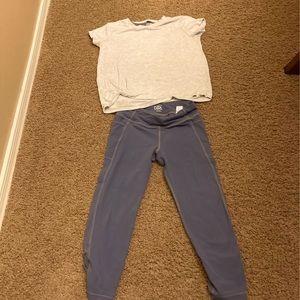 Athleta Girl Top and Leggings- size 8-10